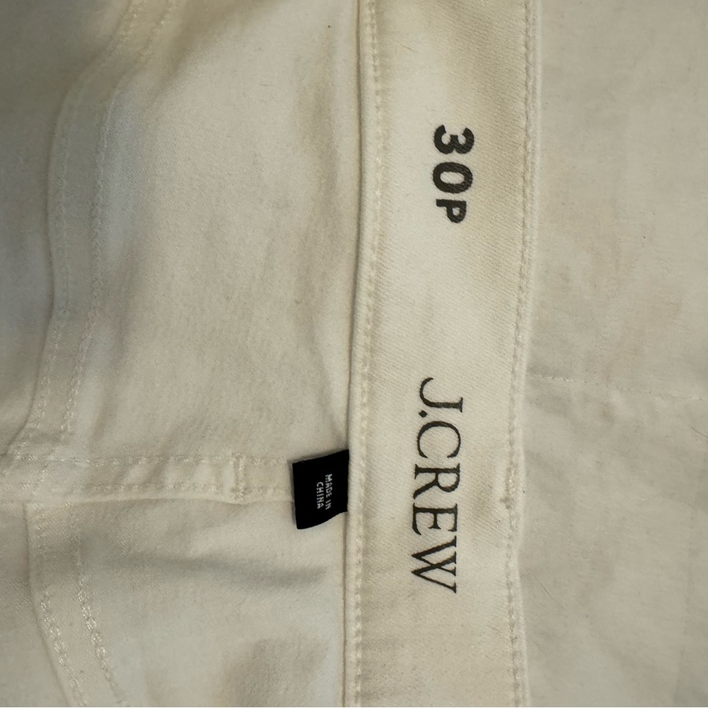 J. Crew Off-White Slim Wide Pants
